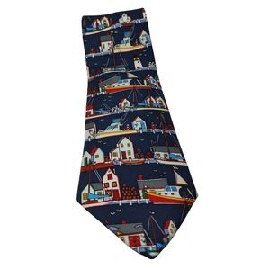 Alynn‎ Neckwear Dockside Neck Tie by Eric Holch Mens Silk Nautical Made In USA